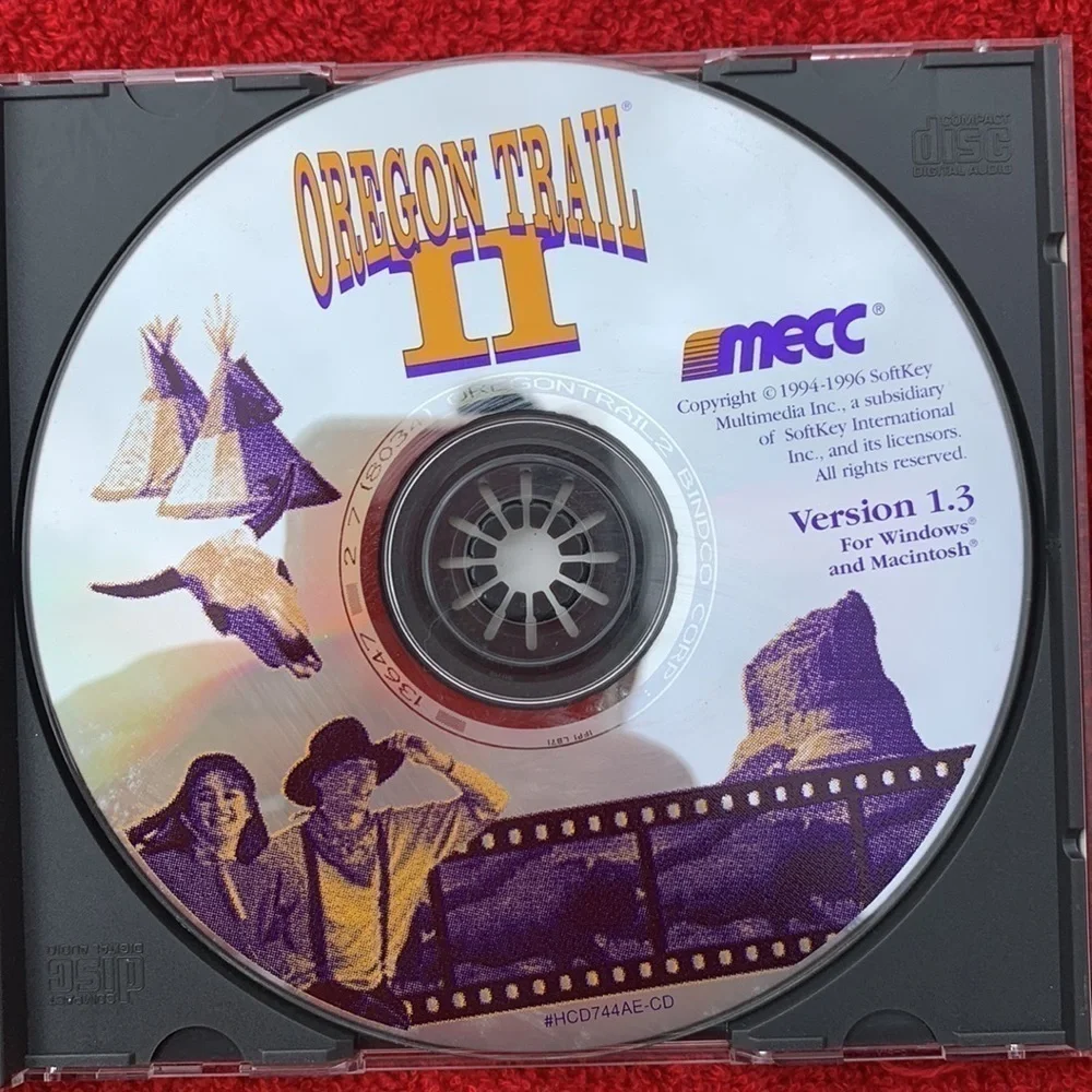 Vintage MECC the Oregon Trail II history computer CD game